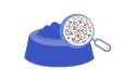 blue food bowl icon