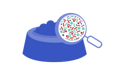 blue food bowl icon