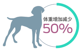体重增量减少 50%