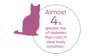 Almost 4x greater risk of diabetes than cats in ideal body condition.