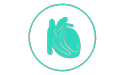 teal canine heart icon
