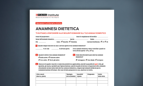 Modulo Per L'anamnesi Dietetica Di Screening