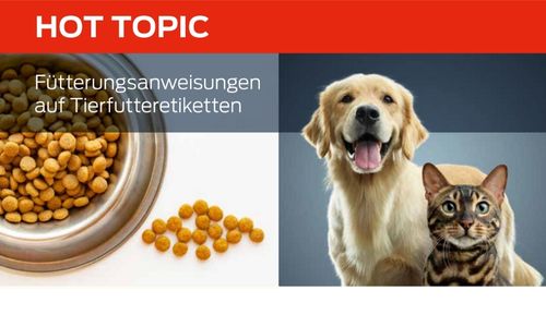 Fütterungsanweisungen auf Tierfutteretiketten