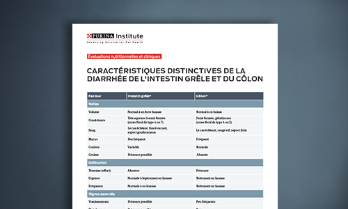 Tableau Des Caractéristiques Distinctives De La Diarrhée De L'intestin Grêle Et Du Côlon